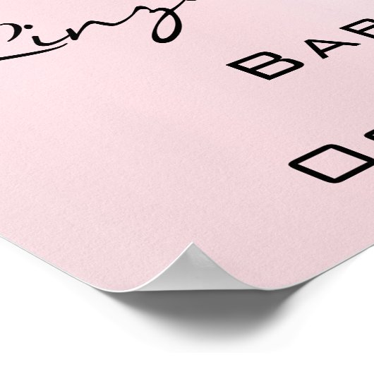 Welkom Voetjes Baby Shower Nieuwe Meisje Roze Baby Poster (Hoek)