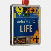 WELKOM VOOR HET LEVEN METALEN ORNAMENT (Rechts)