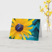 Welkom voor nieuwe klanten die op een ventilator s kaart (Gele Bloem)