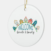 Welkom vrienden en familie keramisch ornament (Links)