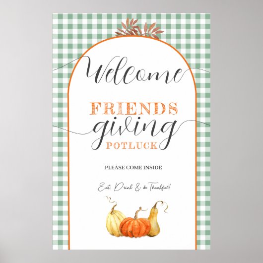 Welkom Vrienden Geven 2024, Thanksgiving Diner Poster (Voorkant)