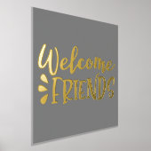 Welkom Vrienden Gouden Folie Folie Afdrukken (Laagn)