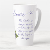 Welkom Vrienden Kruidenthee Keuken Latte Mok (Rechterhoek)