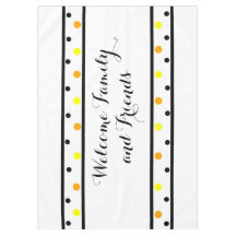 Welkom Vrienden Oranje Gele Polka Dots