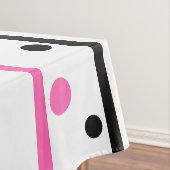 Welkom Vrienden Roze Polka Dots Tafelkleed (Voorbeeld)