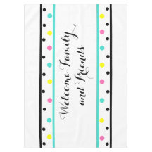 Welkom Vrienden Turquoise Polka Dots