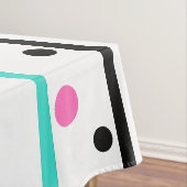 Welkom Vrienden Turquoise Polka Dots Tafelkleed (Voorbeeld)