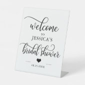 Welkom Vrijgezellenfeest Heart WELCOME SIGN Reclamebord Met Voetstuk (Voorkant)