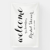 Welkom vrijgezellenfeest met elegant zwart script spandoek (Verticaal)