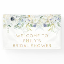 Welkom Vrijgezellenfeest naam Witte Bloemen Leaf