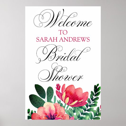 Welkom vrijgezellenfeest teken gepersonaliseerd poster (Voorkant)