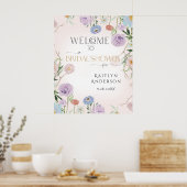 Welkom Vrijgezellenfeest Wilde Waterverf Floral Poster (Keuken)