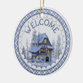 Welkom Warm Winter Keramisch Ornament (Links)