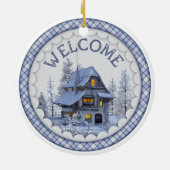 Welkom Warm Winter Keramisch Ornament (Achterkant)