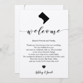 Welkom Washington DC Wedding Letter & Itinerary Programmakaart (Voorkant / Achterkant)