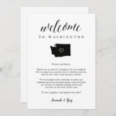 Welkom Washington Wedding Letter & Itinerary (Voorkant / Achterkant)