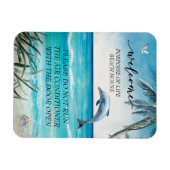 Welkom Watercolor Beach House Dolfijn Magneet (Horizontaal)