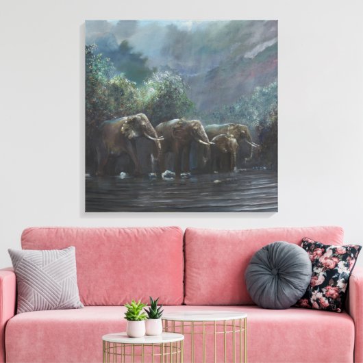 Welkom Waters 1990 Canvas Afdruk (Insitu (Woonkamer))