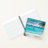 Welkom Waterverf Beach House Dolphin Gast Notitieboek (Binnen)