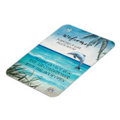 Welkom Waterverf Beach House Dolphin Magneet (Linkerzijde)