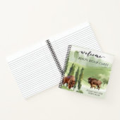 Welkom Waterverf Bison Cabin Home Verhuur Notitieboek (Binnen)