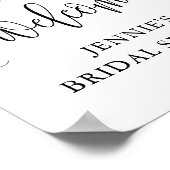 Welkom, Waterverf bloemen gepersonaliseerd Poster (Hoek)