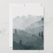 Welkom. Waterverf bosgebied wintergeboorte baby Aankondiging (Achterkant)