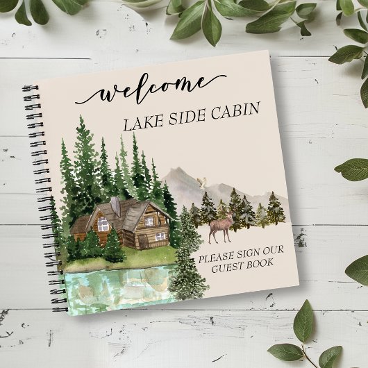 Welkom Waterverf Cabin Lake Home Verhuur Notitieboek