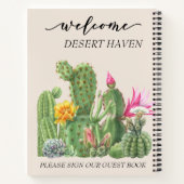 Welkom Waterverf Desert Cactus Vakantiehuis Notitieboek (Achterkant)