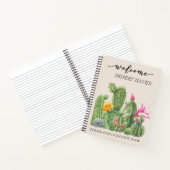 Welkom Waterverf Desert Cactus Vakantiehuis Notitieboek (Binnen)