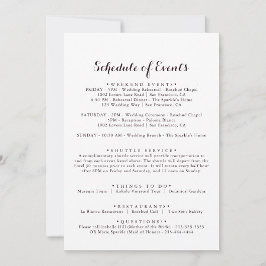 Welkom waterverf  Fall Wedding-brief (Achterkant)