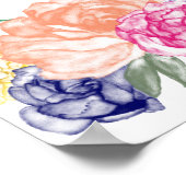 Welkom waterverf Floral Poster (Hoek)