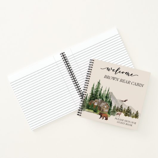 Welkom Waterverf Forest Cabin Home Rental Notitieboek (Binnen)