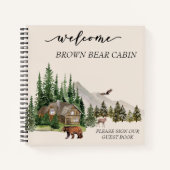 Welkom Waterverf Forest Cabin Home Rental Notitieboek (Voorkant)