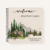 Welkom Waterverf Forest Cabin Home Rental Notitieboek (Voorkant)