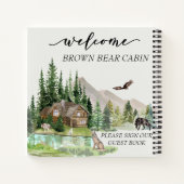 Welkom Waterverf Forest Cabin Home Verhuur Notebo Notitieboek (Achterkant)