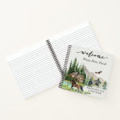 Welkom Waterverf Forest Cabin Horse Notitieboek (Binnen)