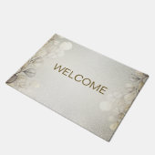 Welkom Waterverf Golden Eucalyptus Foliage Shiny Deurmat (Schuin)