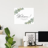 Welkom waterverf Leaf Poster (Thuiskantoor)