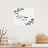 Welkom waterverf Leaf Poster (Keuken)