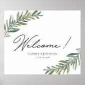 Welkom waterverf Leaf Poster (Voorkant)