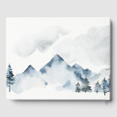 Welkom waterverf Mountain Scene Gastenboek (Achterkant)