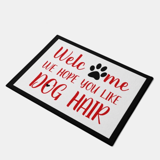 Welkom, we hopen dat je van de Dog Hair Cute houdt Deurmat (Schuin)