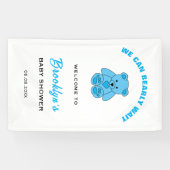 Welkom We kunnen bijna niet wachten op Teddy Bear Spandoek (Horizontaal)