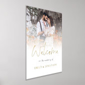 Welkom Weddenschap met foto-overlay script Luxury  Folie Afdrukken (Laagn)