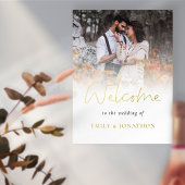 Welkom Weddenschap met foto-overlay script Luxury  Folie Afdrukken