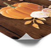 Welkom Weddenschap Poster Pumpkin Sign Wood Harves (Hoek)