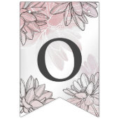 Welkom Weddenschap Roze Bloemen Silver Elegant Vlaggetjes (Tweede vlag)