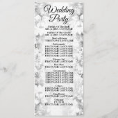 Welkom Weddenschap Silver Floral Elegant Programmakaart (Achterkant)