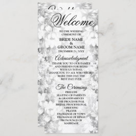 Welkom Weddenschap Silver Floral Elegant Programmakaart